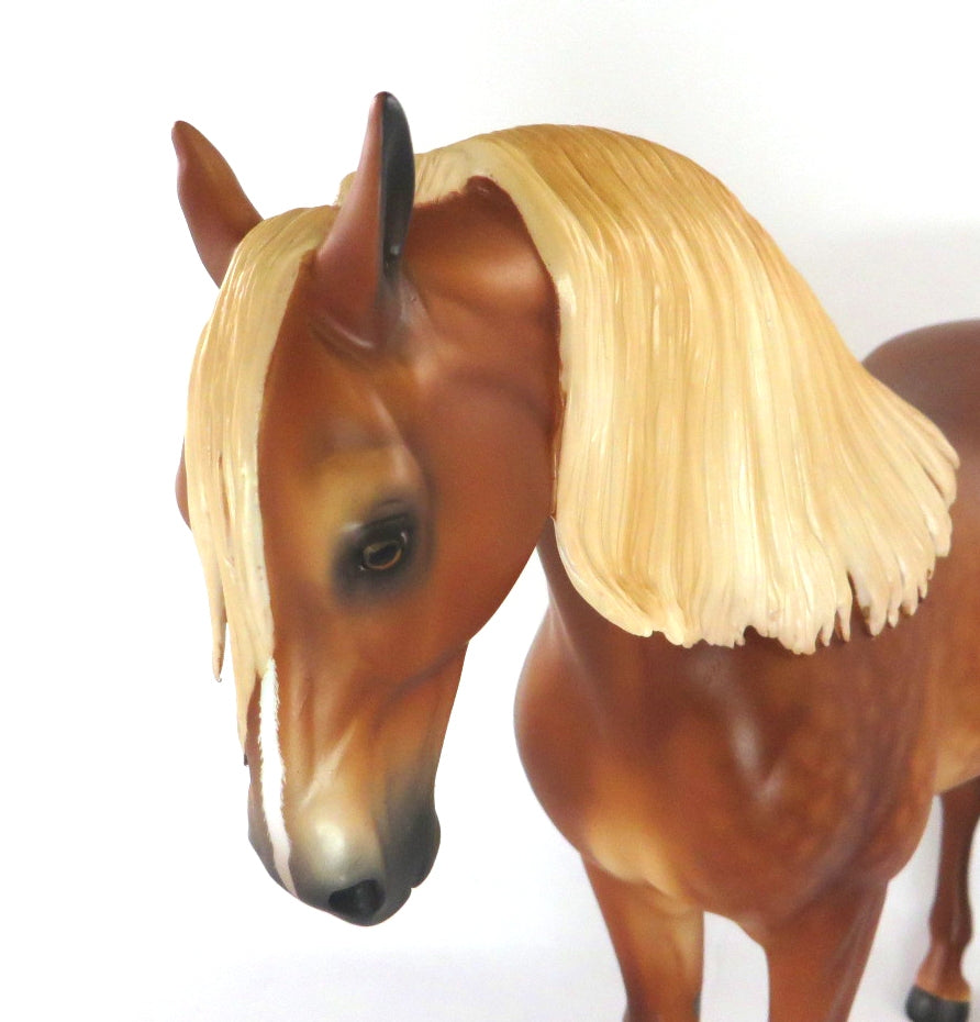 DANNY -OOAK SORREL ANDALUSIAN MODEL HORSE BY SHERYL LEISURE WHS19