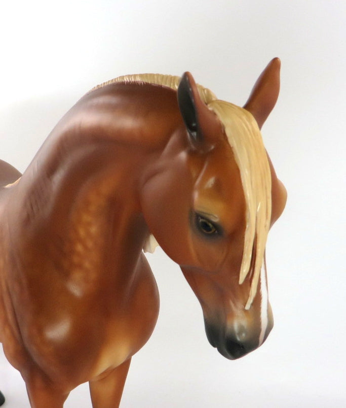 DANNY -OOAK SORREL ANDALUSIAN MODEL HORSE BY SHERYL LEISURE WHS19