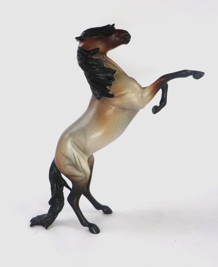 DARK SECRET-OOAK BAY ROAN REARING PEBBLES MUSTANG MODEL HORSE 12/19/19