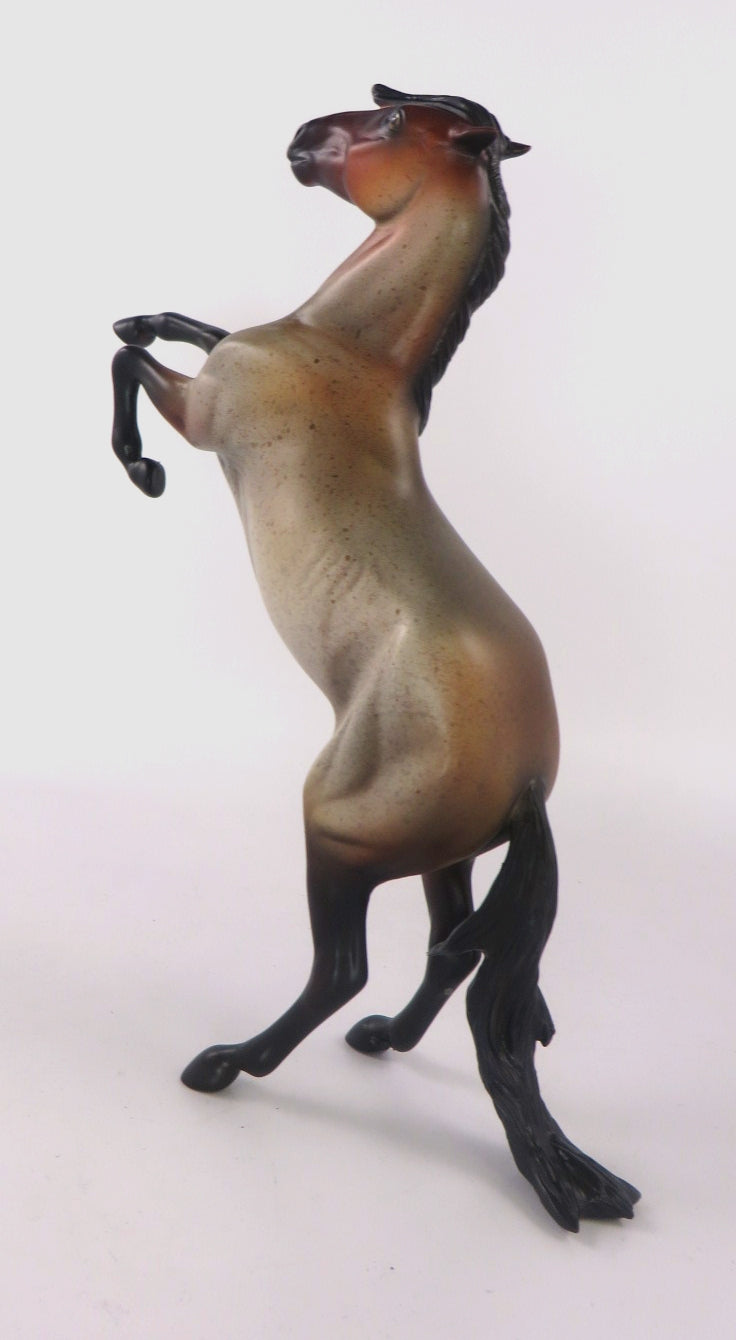 DARK SECRET-OOAK BAY ROAN REARING PEBBLES MUSTANG MODEL HORSE 12/19/19