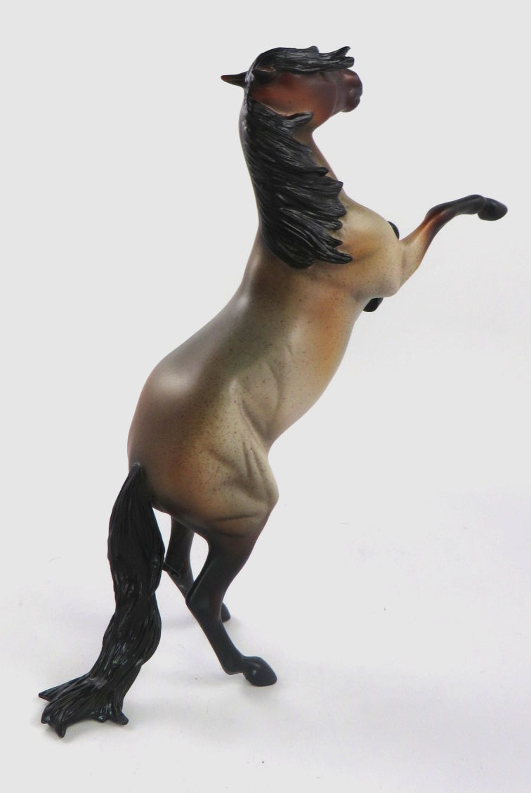 DARK SECRET-OOAK BAY ROAN REARING PEBBLES MUSTANG MODEL HORSE 12/19/19