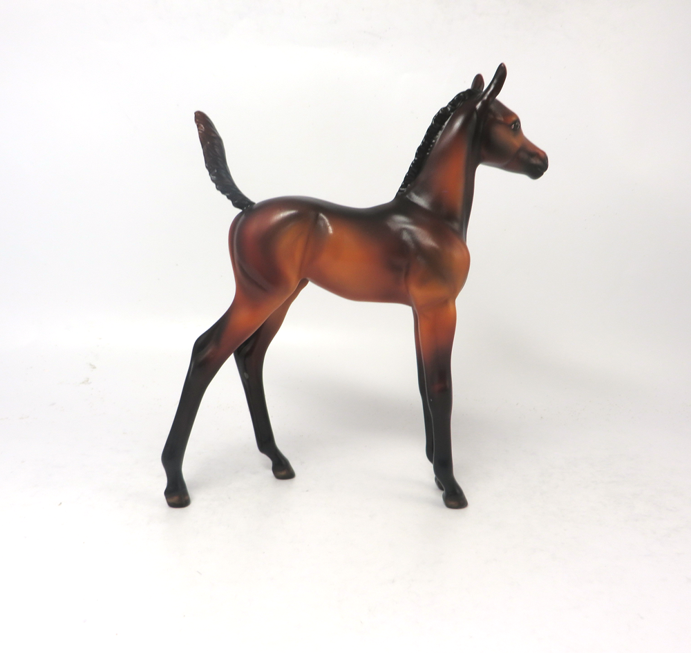 HARLEY-OOAK  DARK BAY ARABIAN FOAL MODEL HORSE BY MISSY FOX MW19