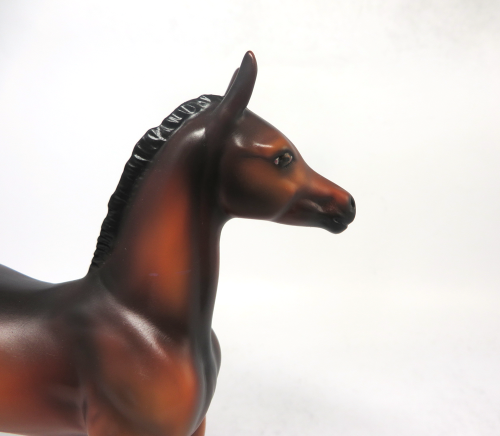 HARLEY-OOAK  DARK BAY ARABIAN FOAL MODEL HORSE BY MISSY FOX MW19