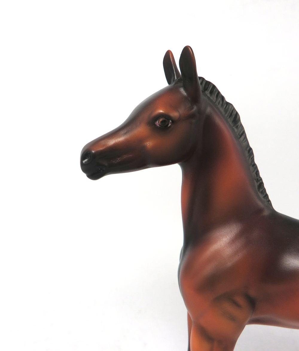 HARLEY-OOAK  DARK BAY ARABIAN FOAL MODEL HORSE BY MISSY FOX MW19