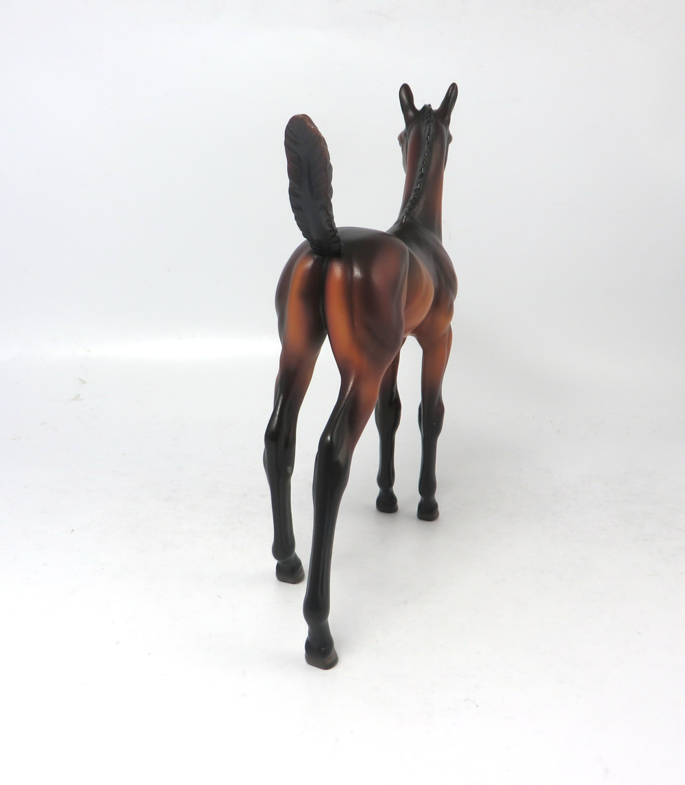 HARLEY-OOAK  DARK BAY ARABIAN FOAL MODEL HORSE BY MISSY FOX MW19