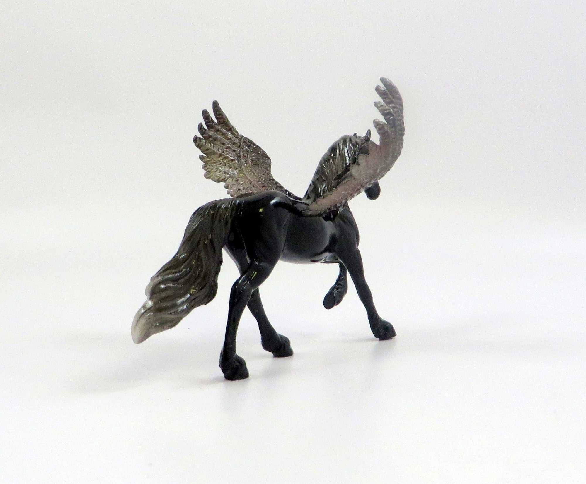 DARK WIND-OOAK BLACK FRESIAN PEGASUS MODEL HORSE EQ 2019