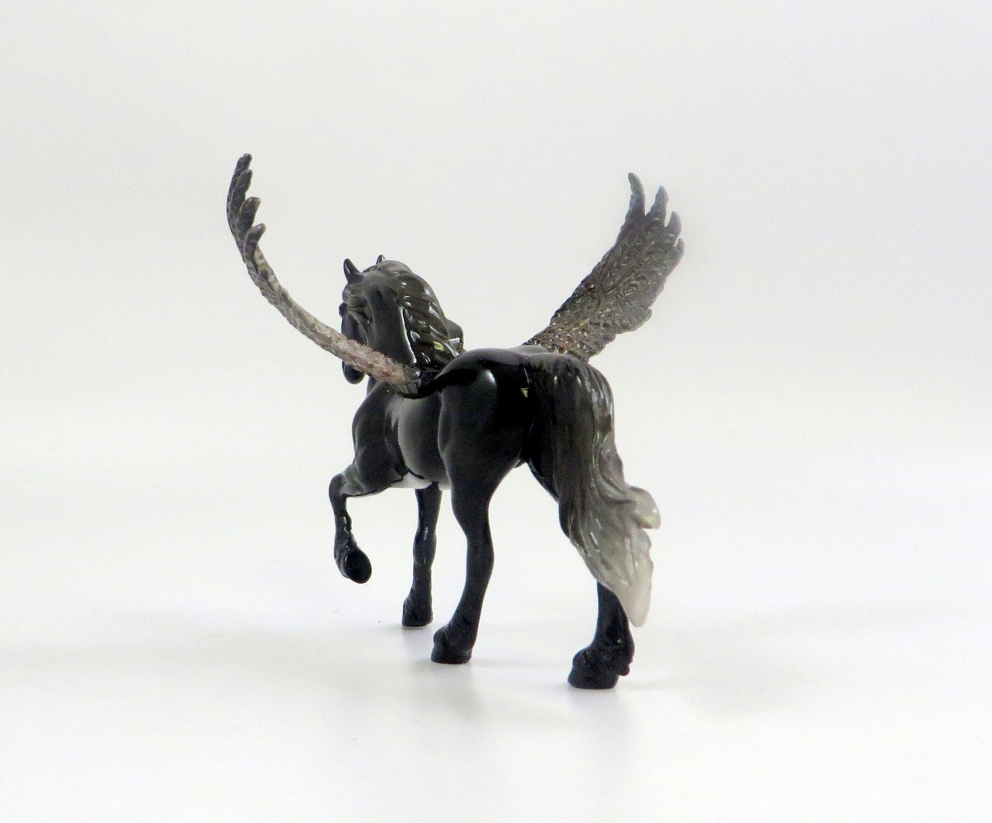DARK WIND-OOAK BLACK FRESIAN PEGASUS MODEL HORSE EQ 2019
