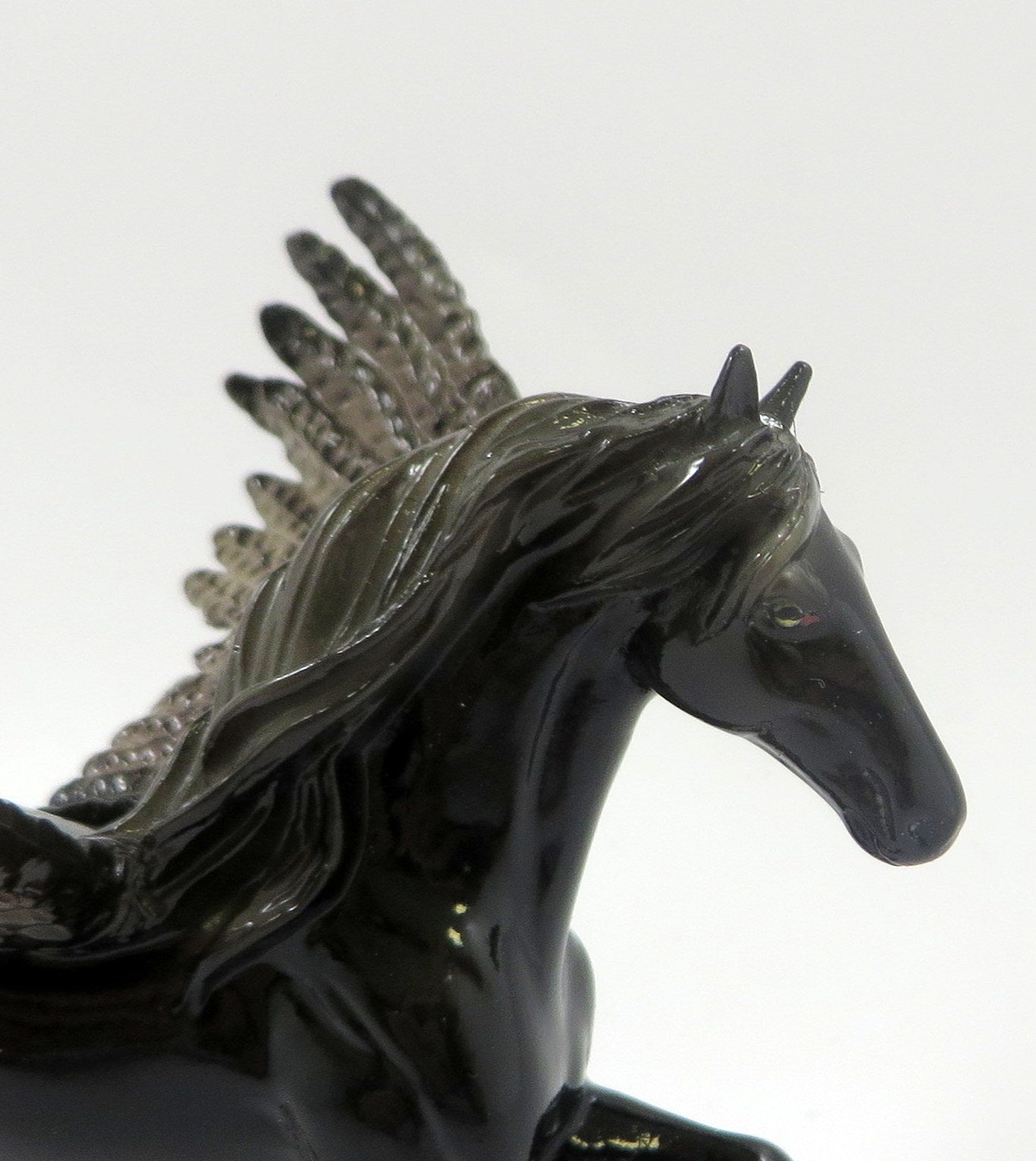 DARK WIND-OOAK BLACK FRESIAN PEGASUS MODEL HORSE EQ 2019