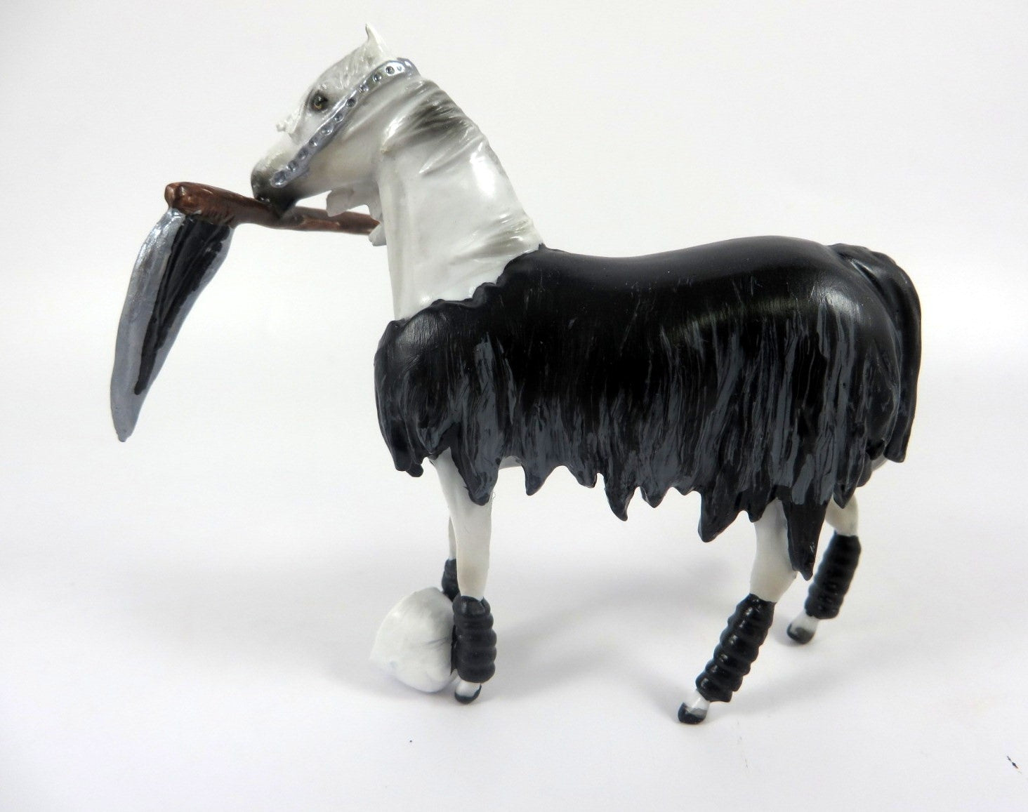 DELANO -OOAK GREY WITH COSTUME MORGAN BAT CHIP DECORATOR BY DAWN QUICK MM19