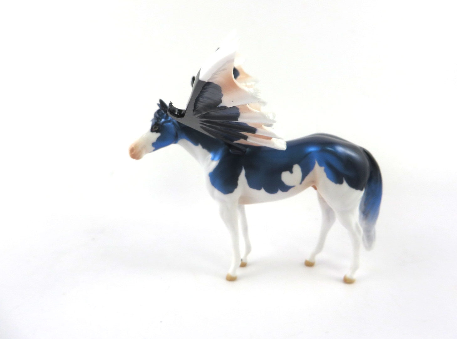 DEMETRI-OOAK BLUE SPLASH STOCK BAT CHIP DECORATOR BY AUDREY DIXON MM19