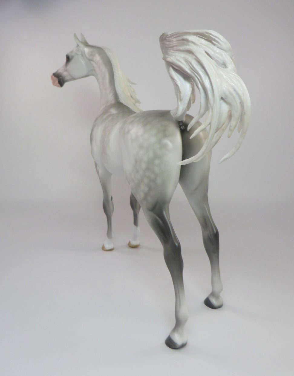 DET BINNER-OOAK DAPPLE GREY ARABIAN MODEL HORSE BY SHERYL LEISURE 2/27/20