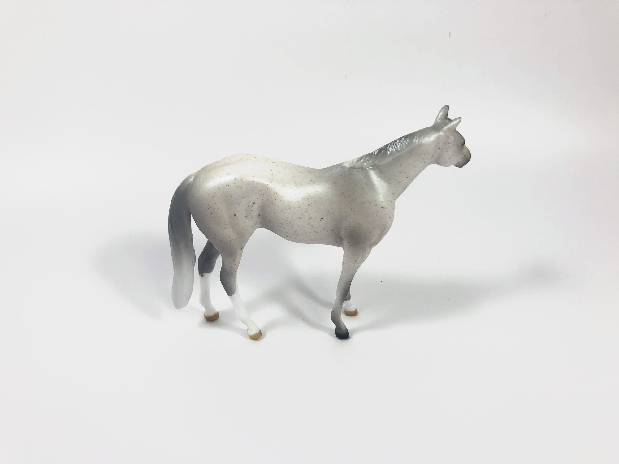 FLOWER OF SCOTLAND-OOAK FLEABIT GREY STOCK HORSE CHIP SHCF19