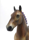 DIBBLE-OOAK DAPPLE BAY TROTTING DRAFTER MODEL HORSE BY AUDREY DIXON 2/28/20