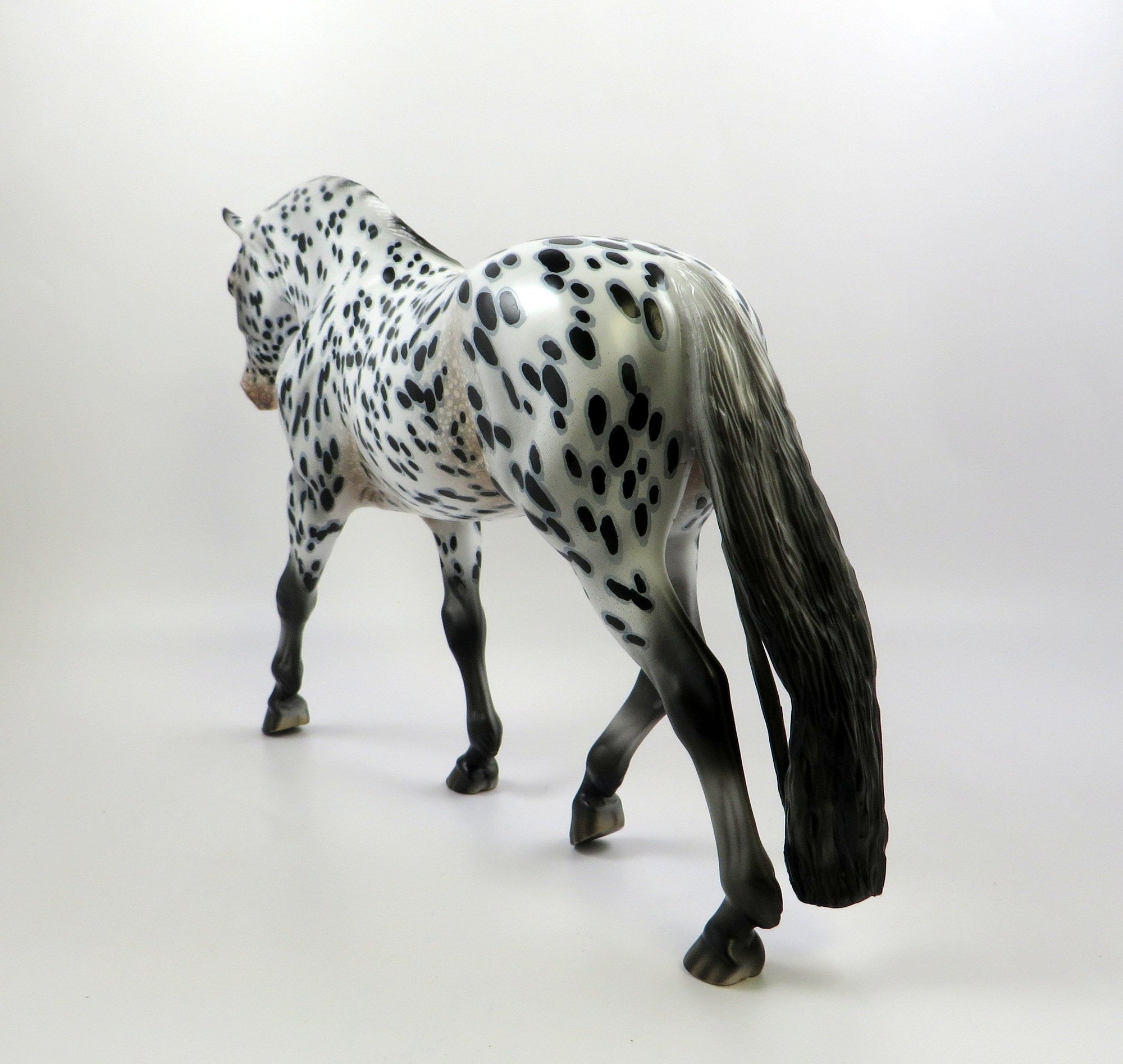 DIDACUS-OOAK LOUD APPALOOSA IRISH DRAFT MODEL HORSE EQ 19