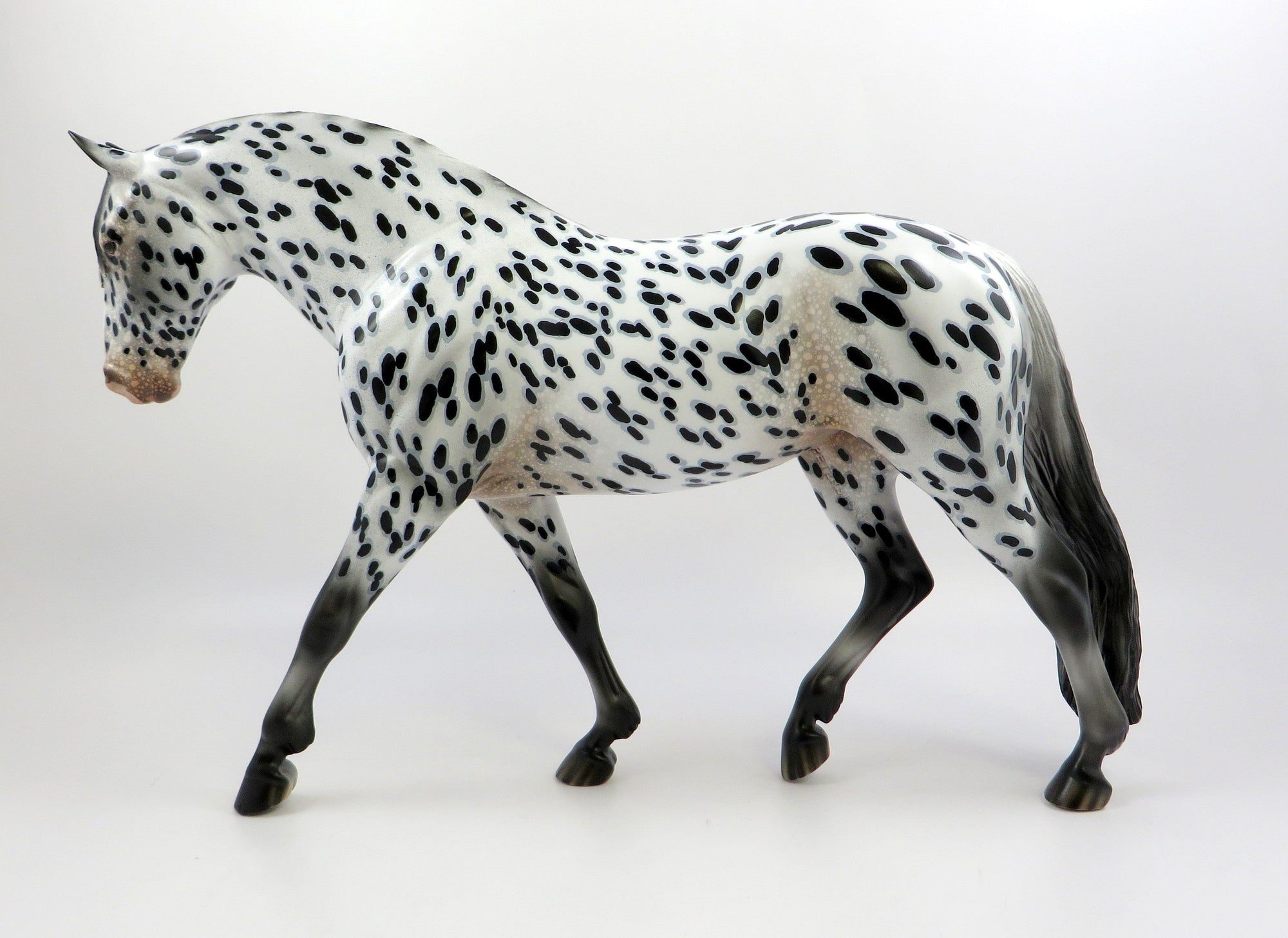 DIDACUS-OOAK LOUD APPALOOSA IRISH DRAFT MODEL HORSE EQ 19