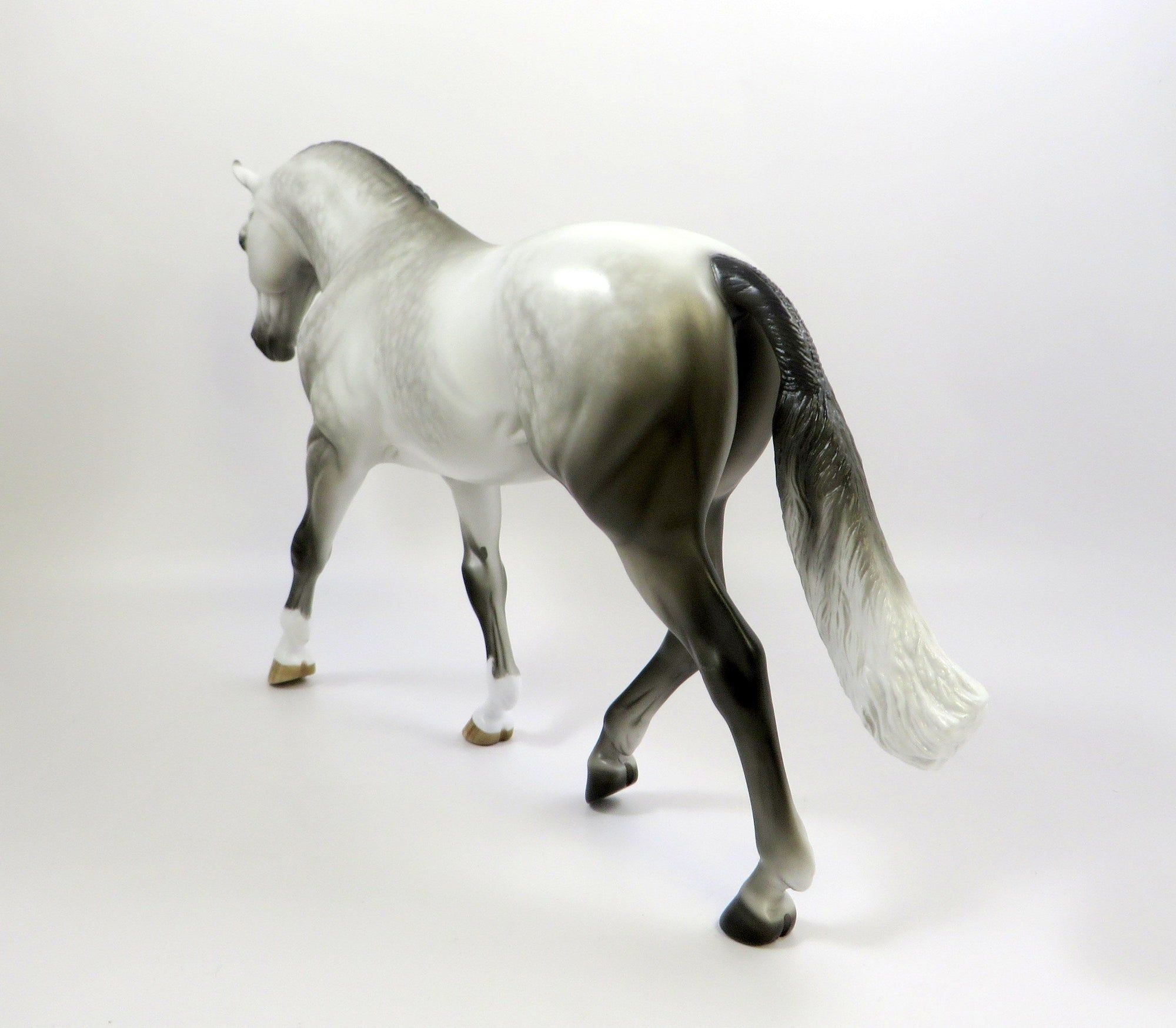 DIOR-OOAK DAPPLE GREY IRISH DRAFT MODEL HORSE BY SHERYL LEISURE EQ 19