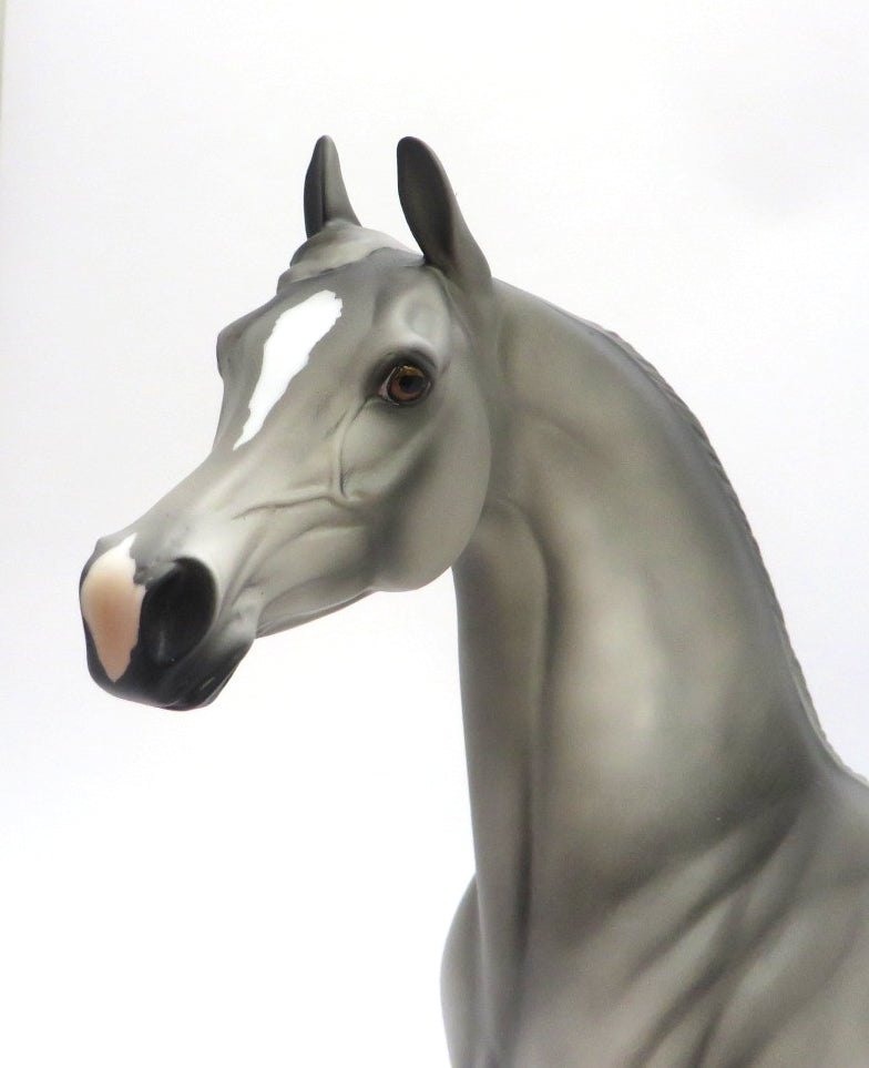 DITTO-OOAK DAPPLE GREY ARABIAN MODEL HORSE BY KAYLA