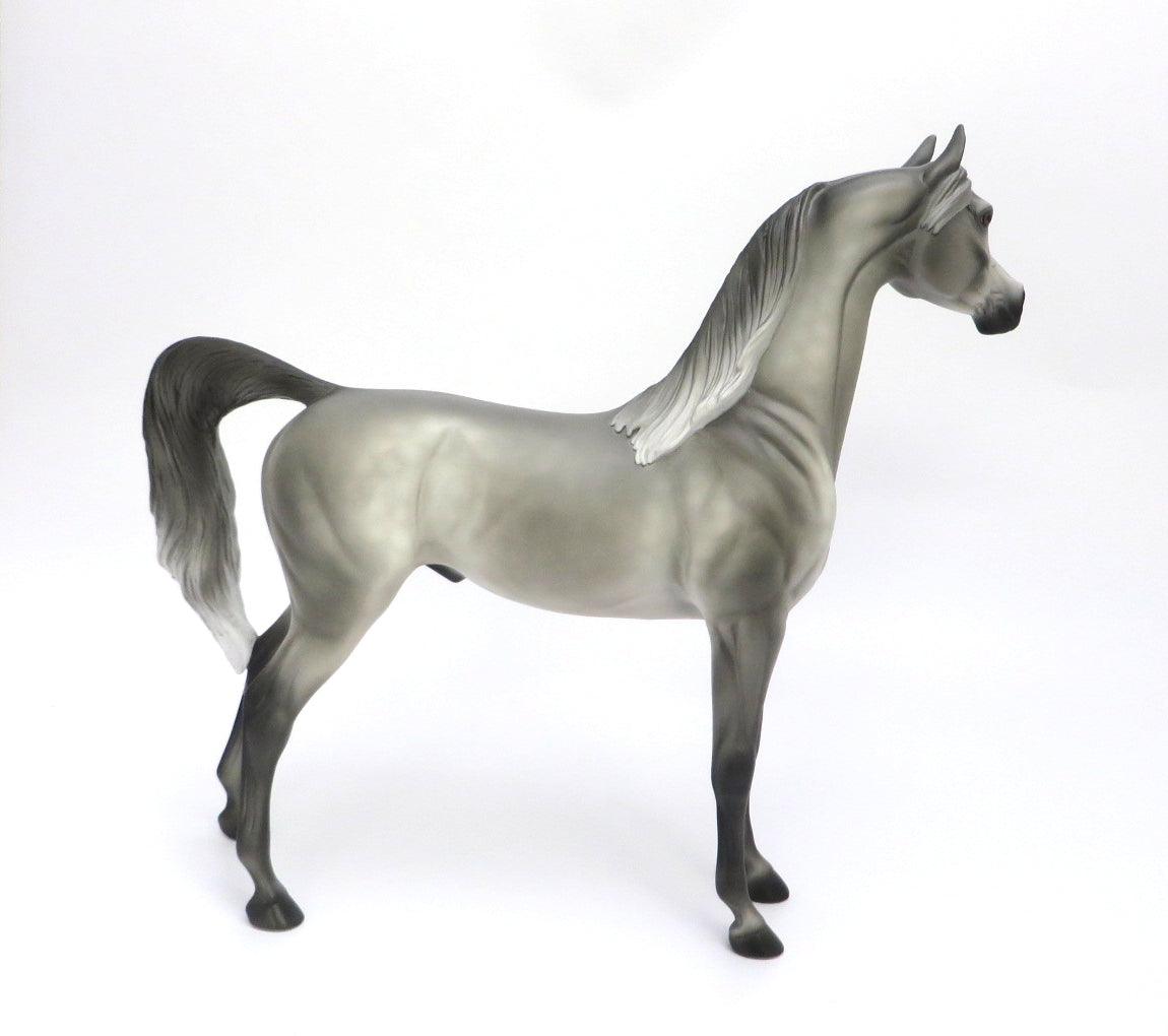 DITTO-OOAK DAPPLE GREY ARABIAN MODEL HORSE BY KAYLA