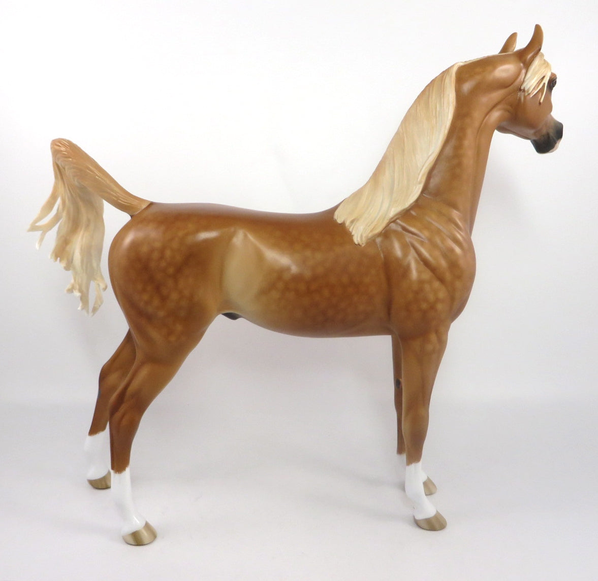 DOUBLE DOSE-OOAK DAPPLE CHESTNUT ARABIAN MODEL HORSE BY SHERYL LEISURE SB 20