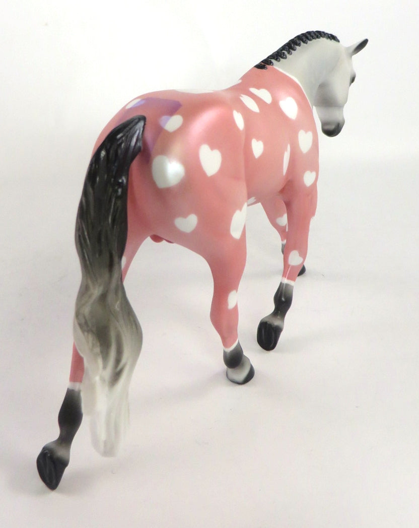 DOVE-OOAK VALENTINE WARMBLOOD PEBBLES MODEL HORSE 2/13/20