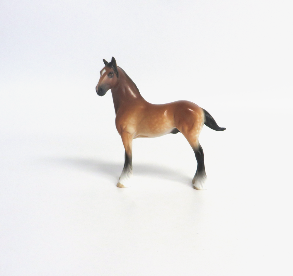 HANS  -- OOAK DAPPLED BAY DRAFT CHIP BY SHERYL LEISURE 3-15-19