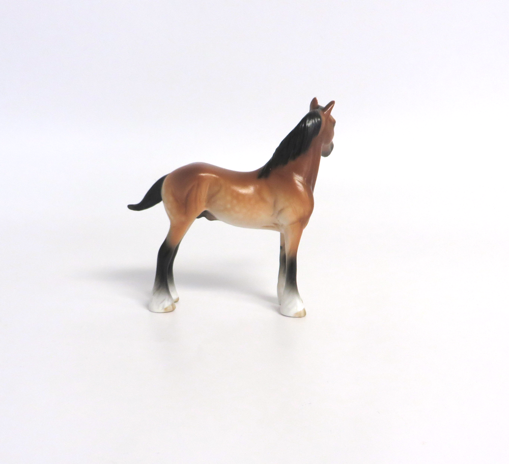 HANS  -- OOAK DAPPLED BAY DRAFT CHIP BY SHERYL LEISURE 3-15-19