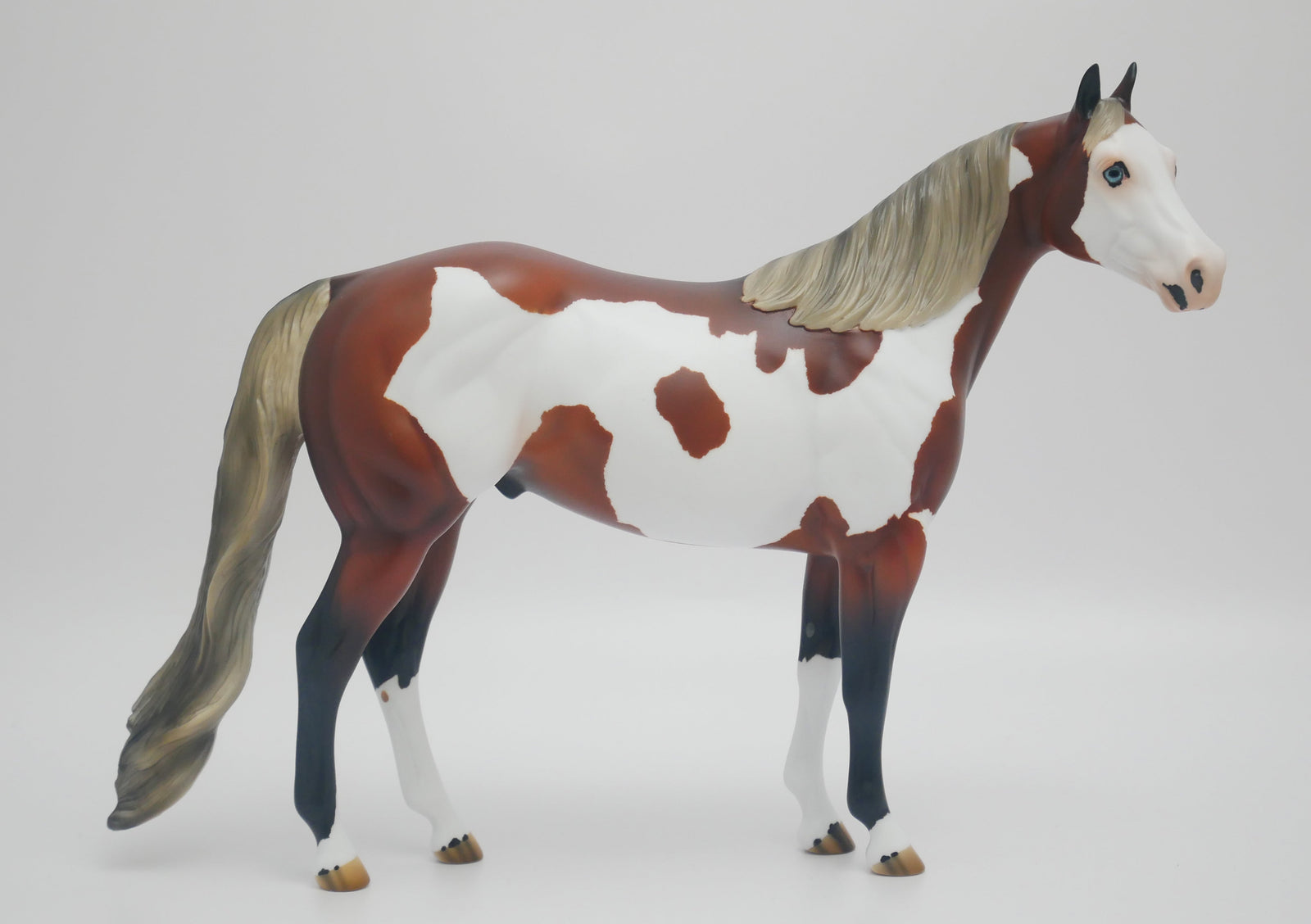 DREAM WEAVER - OOAK SILVER BAY PINTO ISH MODEL HORSE BY AUDREY DIXON 3/16/20