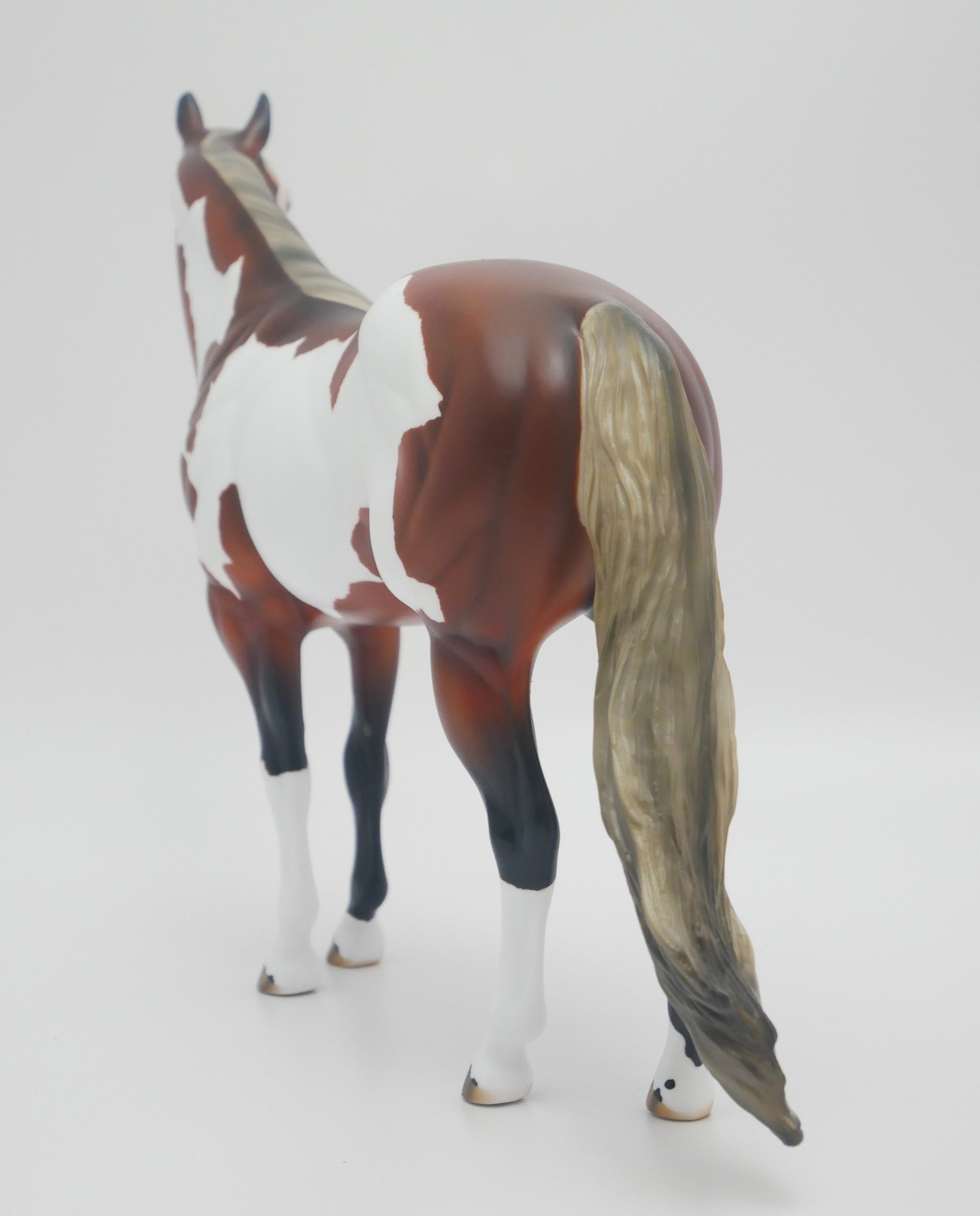 DREAM WEAVER - OOAK SILVER BAY PINTO ISH MODEL HORSE BY AUDREY DIXON 3/16/20