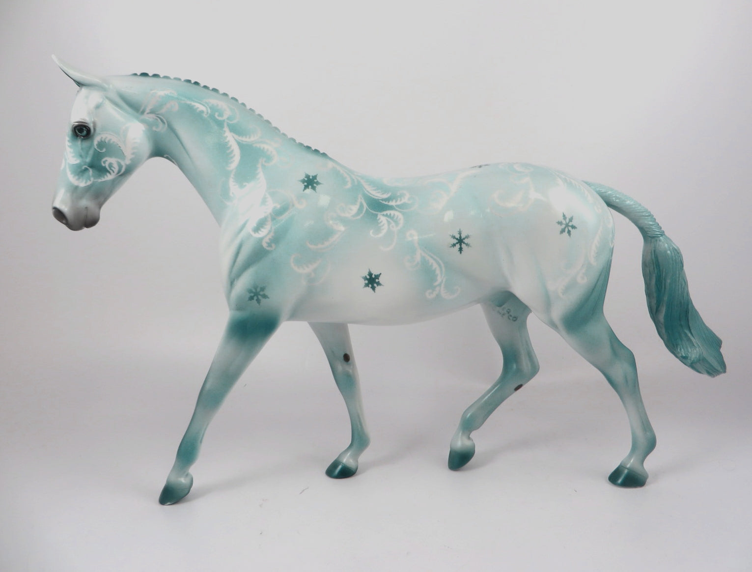 DREAMSICLE- OOAK LIGHT BLUE DECORATOR PONY BY DAWN QUICK WHS 19