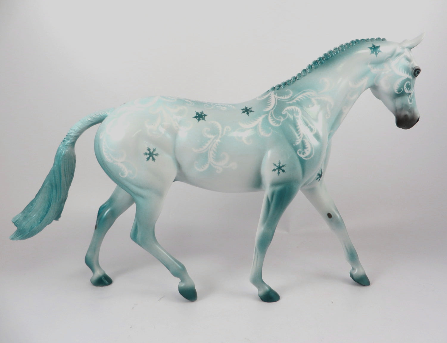 DREAMSICLE- OOAK LIGHT BLUE DECORATOR PONY BY DAWN QUICK WHS 19