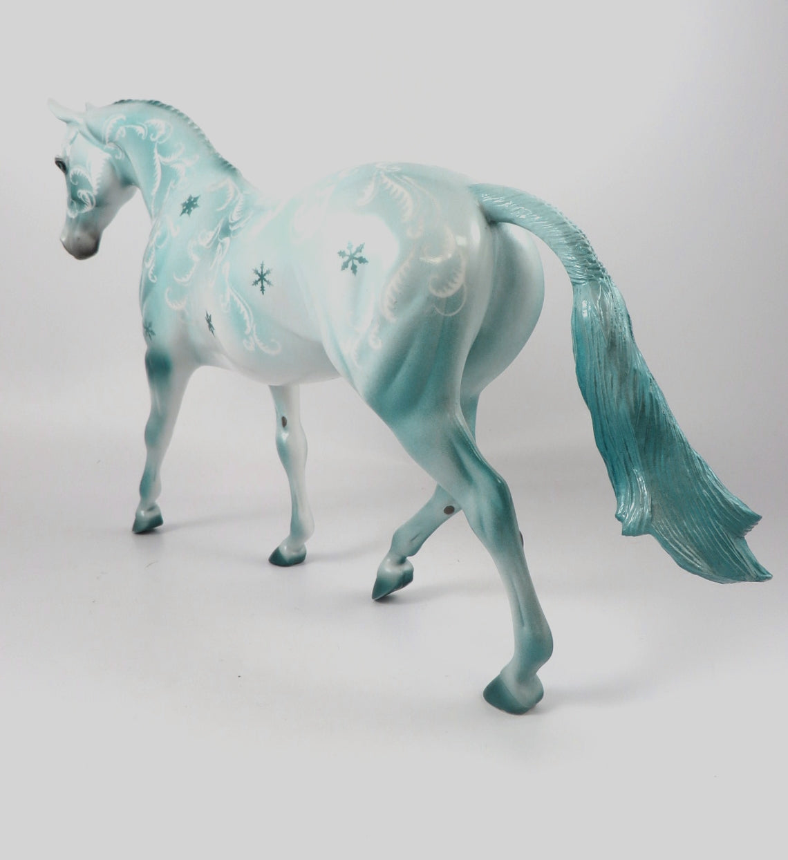DREAMSICLE- OOAK LIGHT BLUE DECORATOR PONY BY DAWN QUICK WHS 19