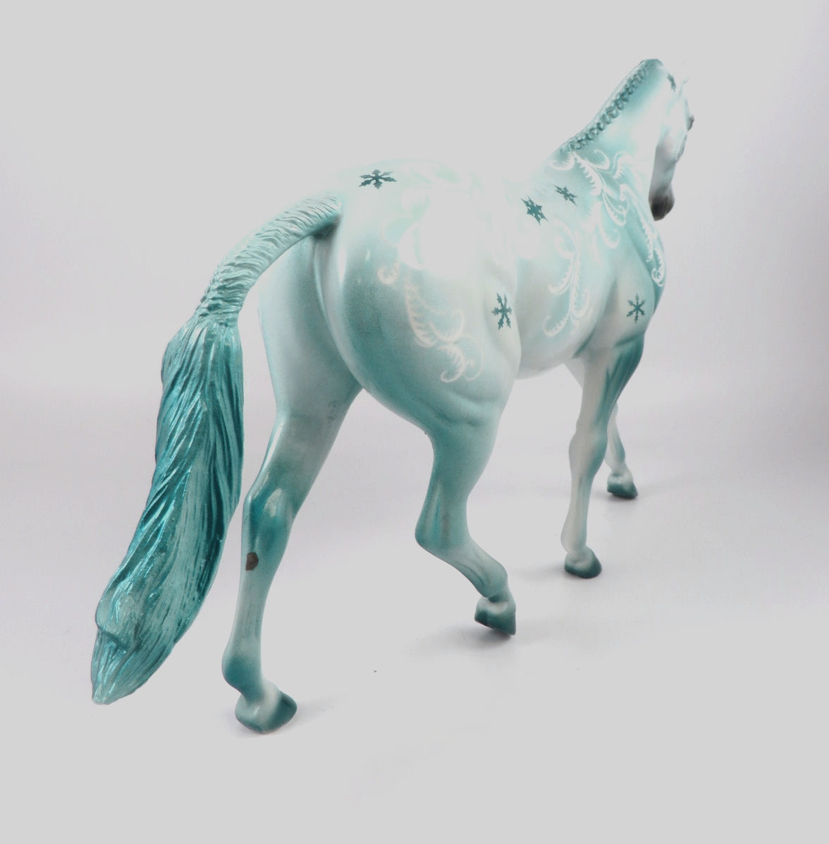 DREAMSICLE- OOAK LIGHT BLUE DECORATOR PONY BY DAWN QUICK WHS 19