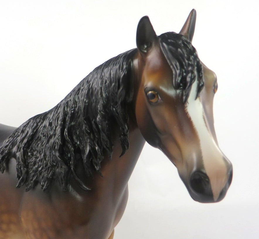 DRESSED TO THE TEETH-OOAK STAR DAPPLE BAY ISH MODEL HORSE BY SHERYL LEISURE 2/17/20