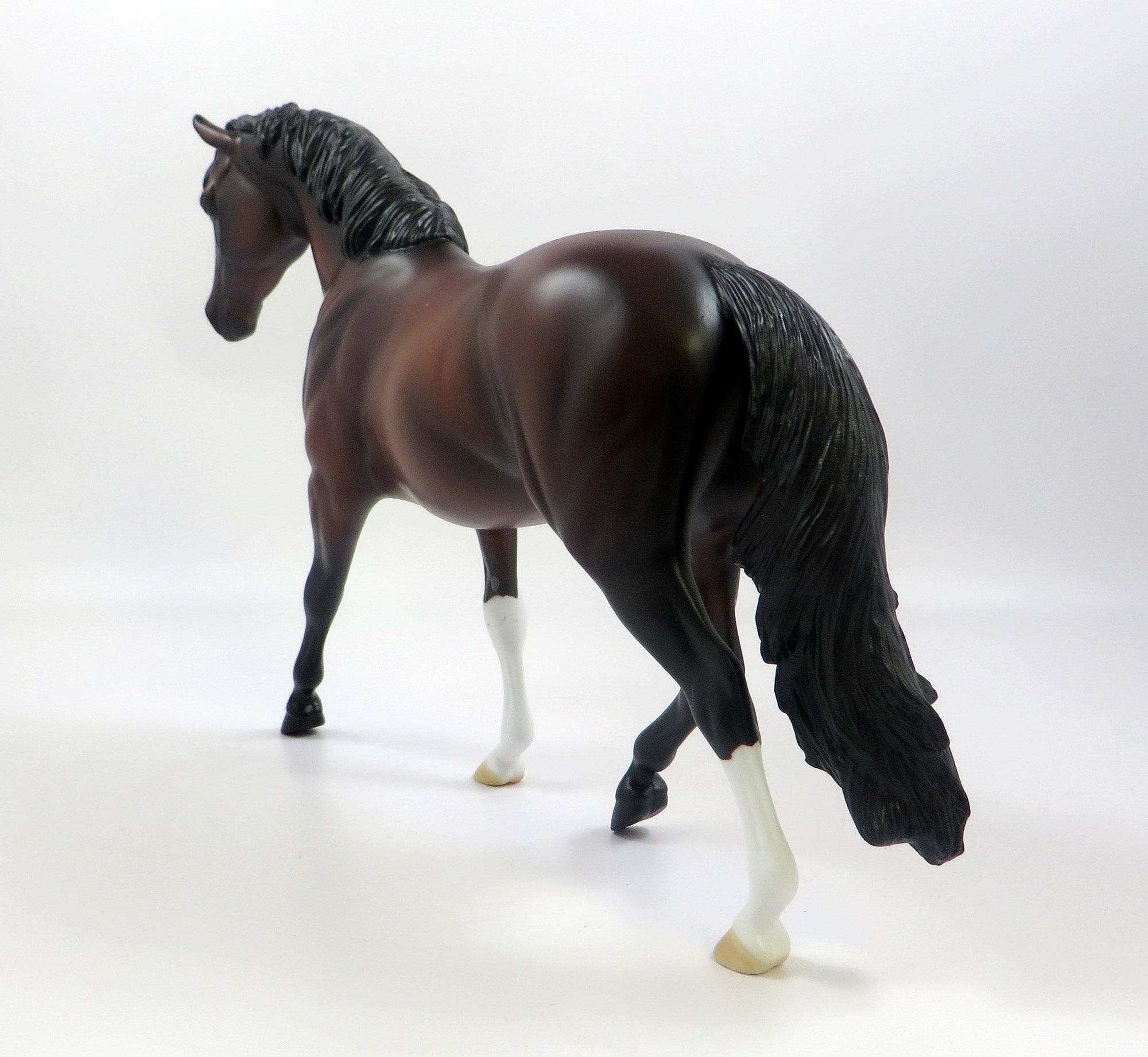 DYNASTIC -- OOAK BAY PONY MODEL HORSE BY AMANDA HOSTETLER EQ19
