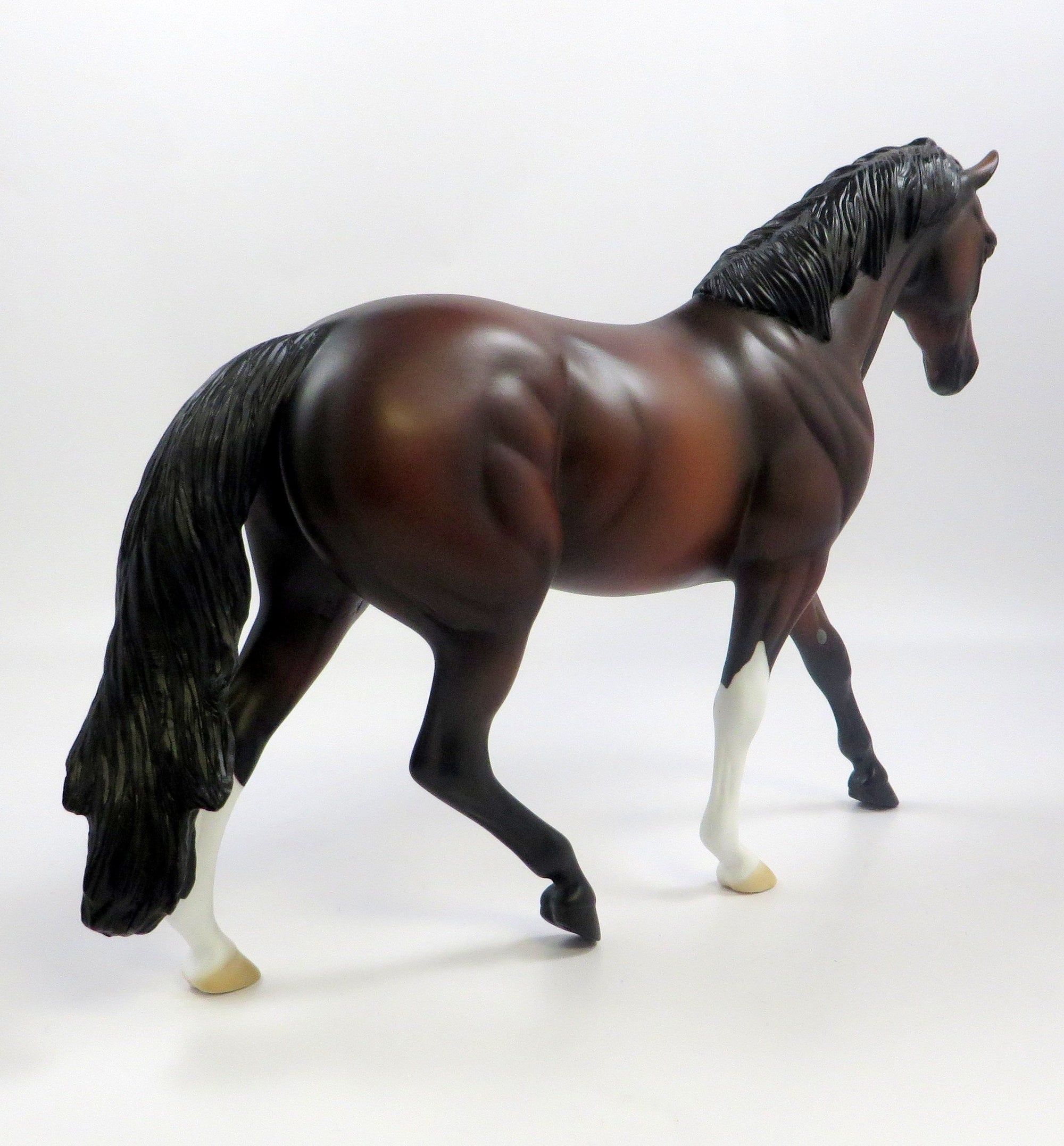 DYNASTIC -- OOAK BAY PONY MODEL HORSE BY AMANDA HOSTETLER EQ19