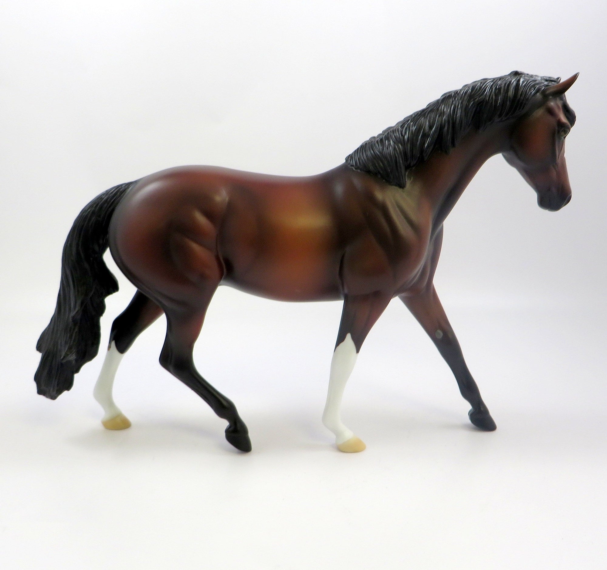 DYNASTIC -- OOAK BAY PONY MODEL HORSE BY AMANDA HOSTETLER EQ19