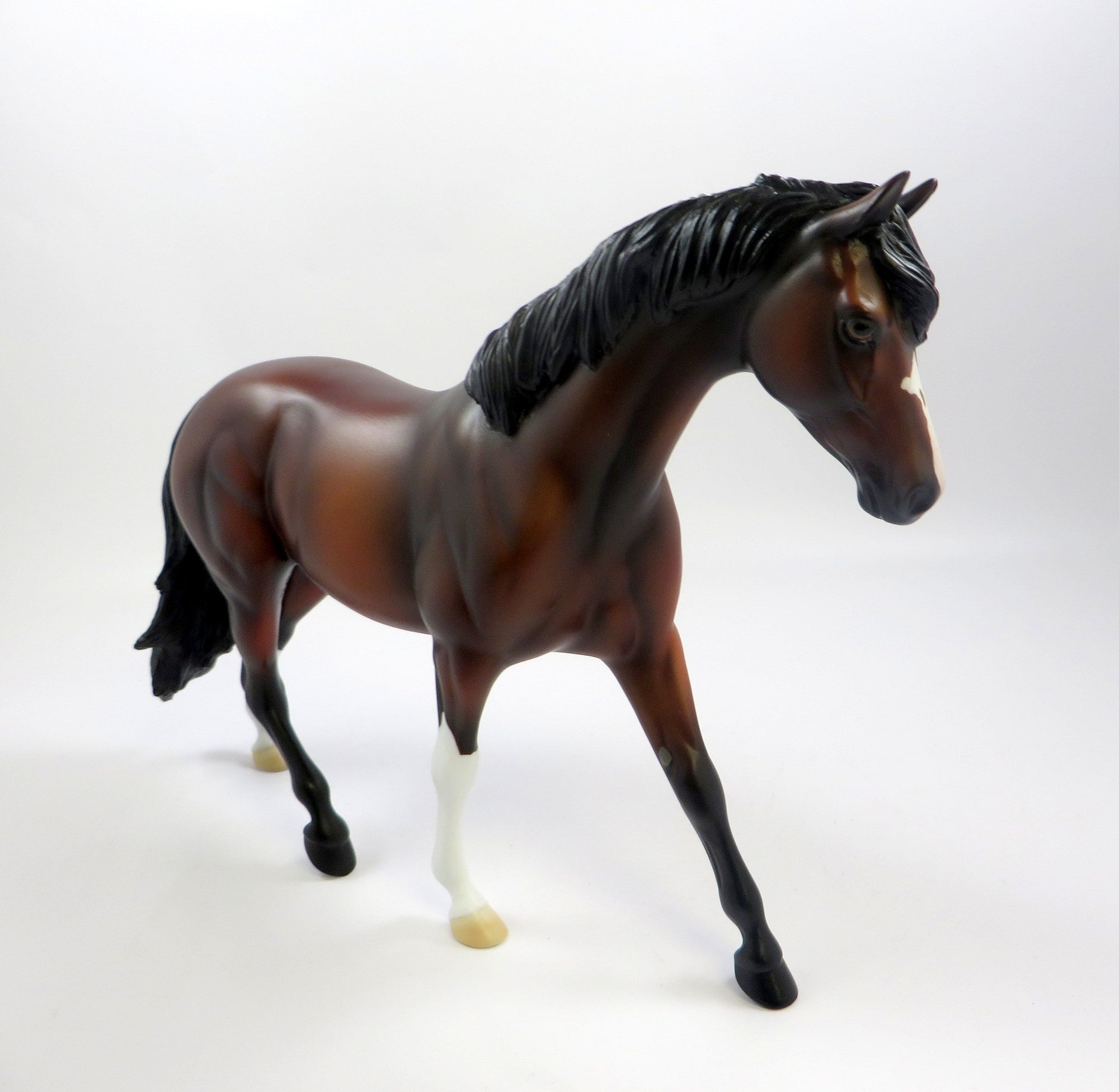 DYNASTIC -- OOAK BAY PONY MODEL HORSE BY AMANDA HOSTETLER EQ19