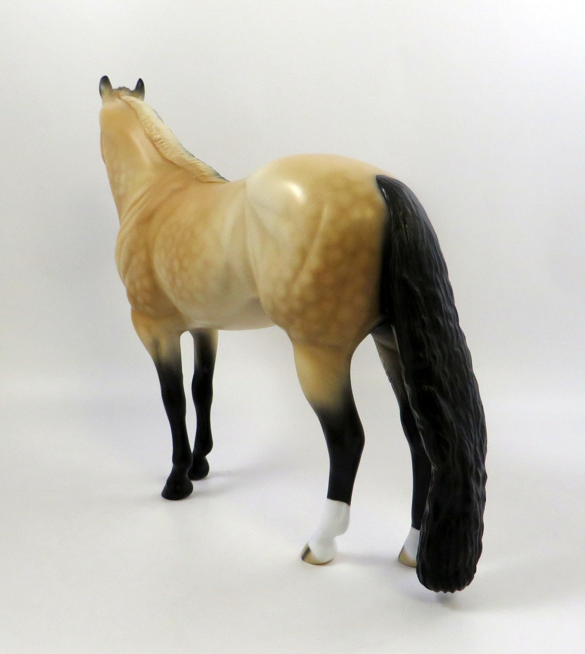 EDMUND-OOAK DAPPLE BUCKSKIN ISH MODEL HORSE EQ 2019