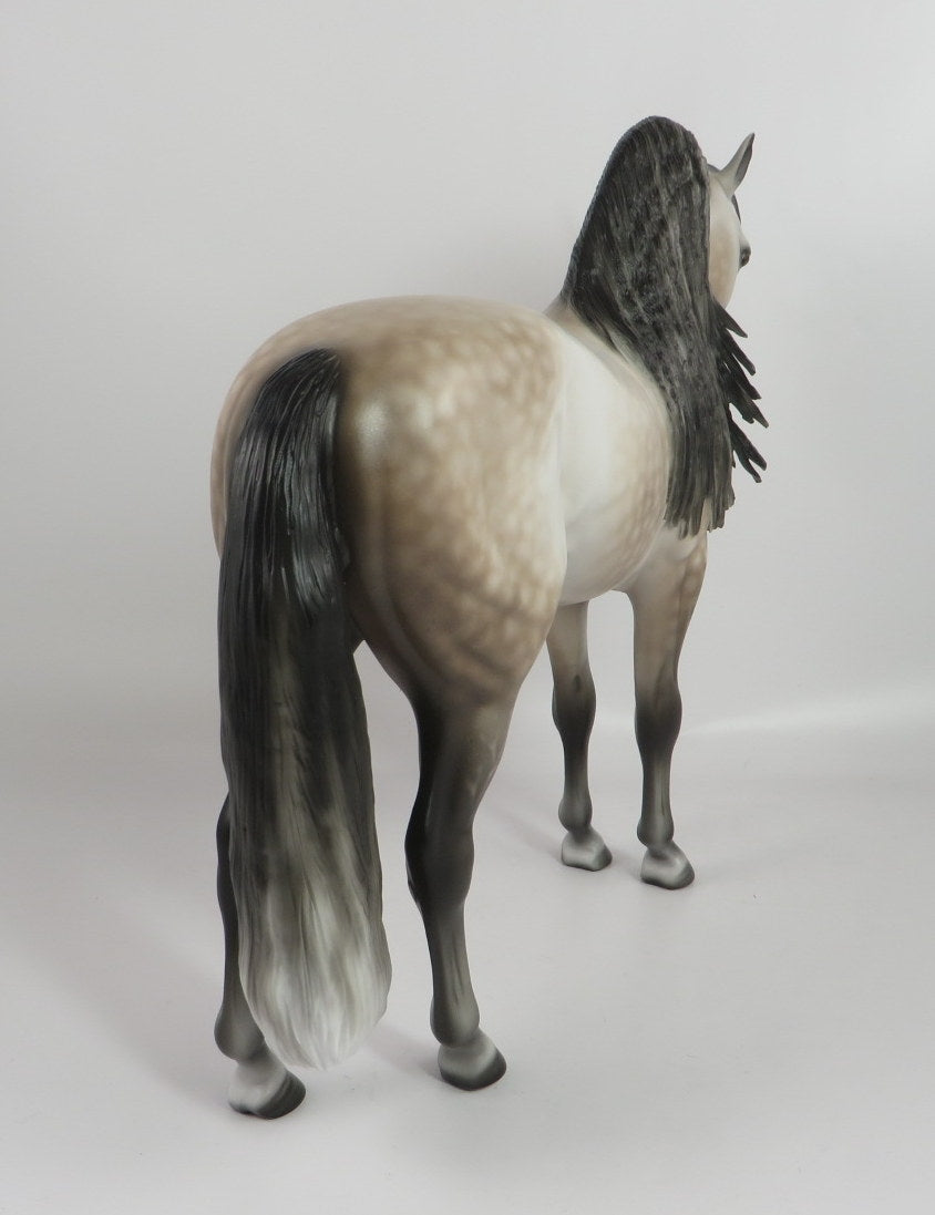 EDMUND-OOAK ROSE GREY ANDALUSIAN MODEL HORSE BY SHERYL LEISURE WHS 19
