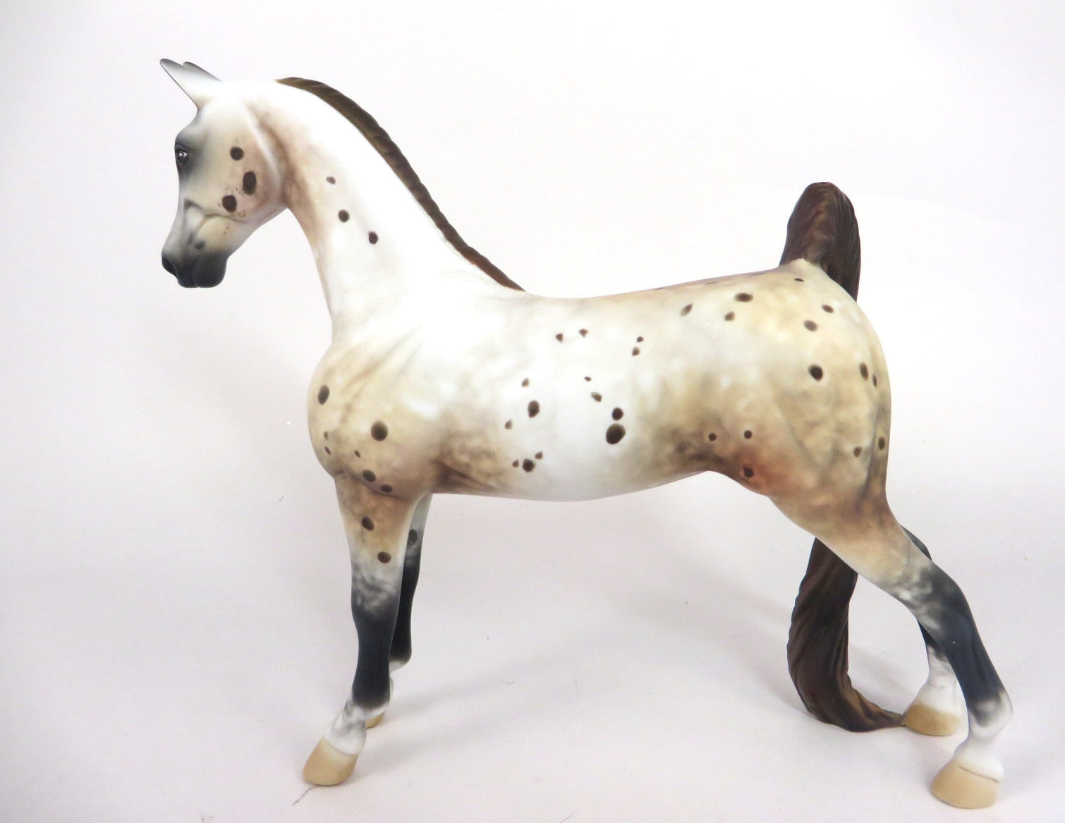 EGG NOG-OOAK APPALOOSA SADDLEBRED MODEL HORSE WHS 19