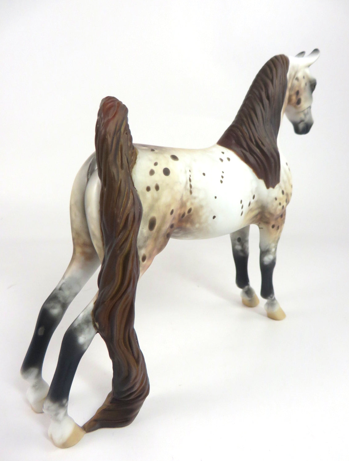 EGG NOG-OOAK APPALOOSA SADDLEBRED MODEL HORSE WHS 19
