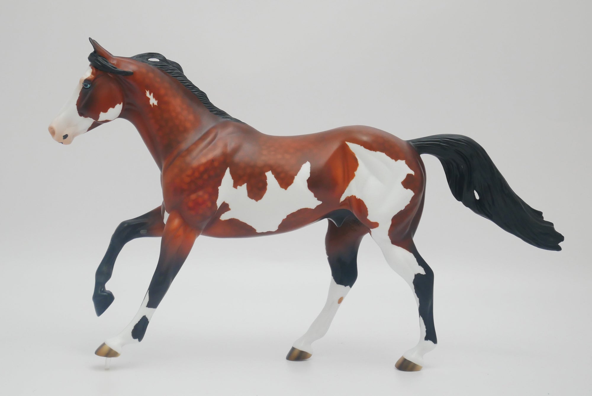 EL PASO - OOAK DAPPLE BAY PINTO FOUNDATION QUARTER HORSE BY AUDREY DIXON 3/16/20