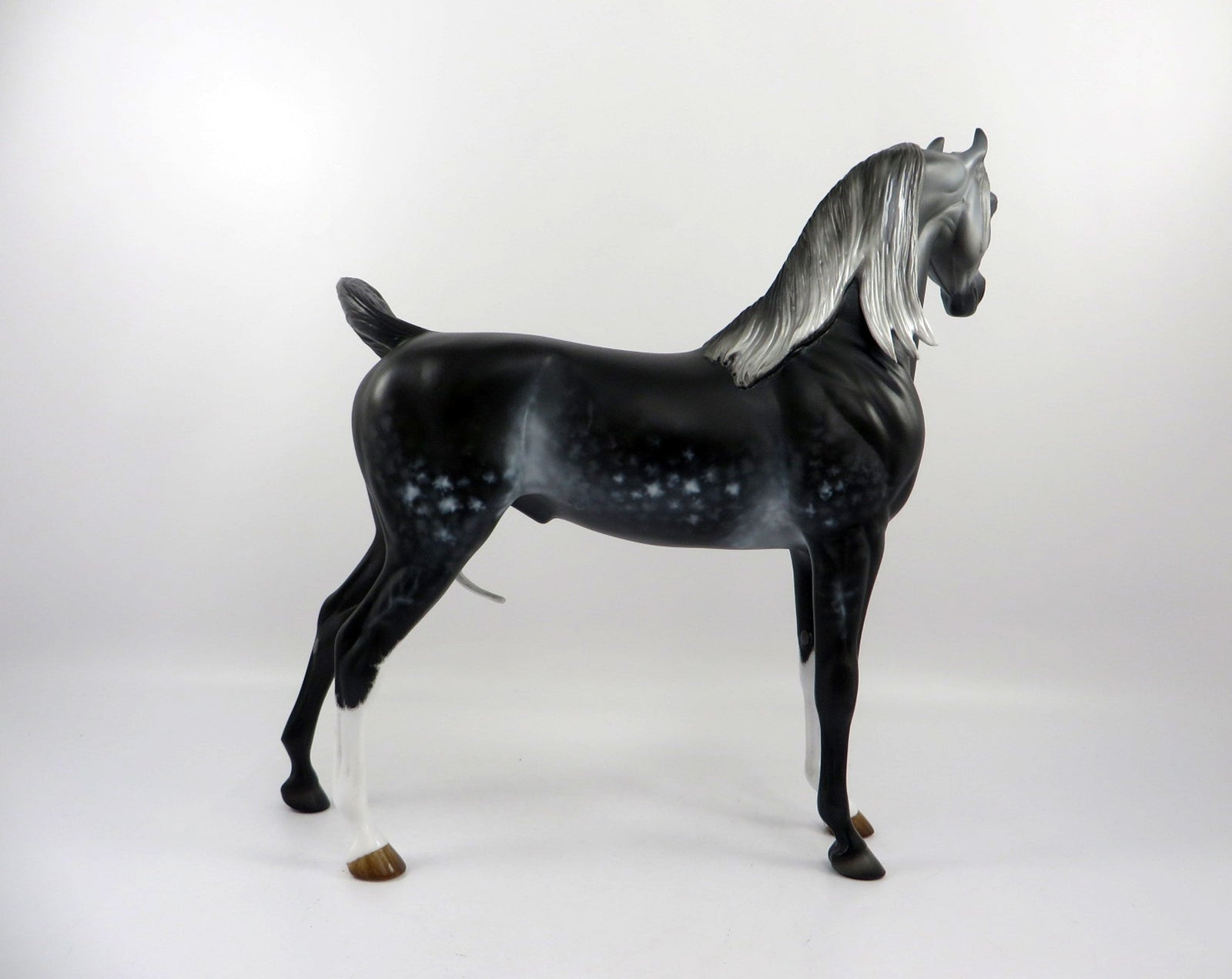 Concerted Treasure-OOAK Dark Dapple Grey Arabian By Elena Christopher