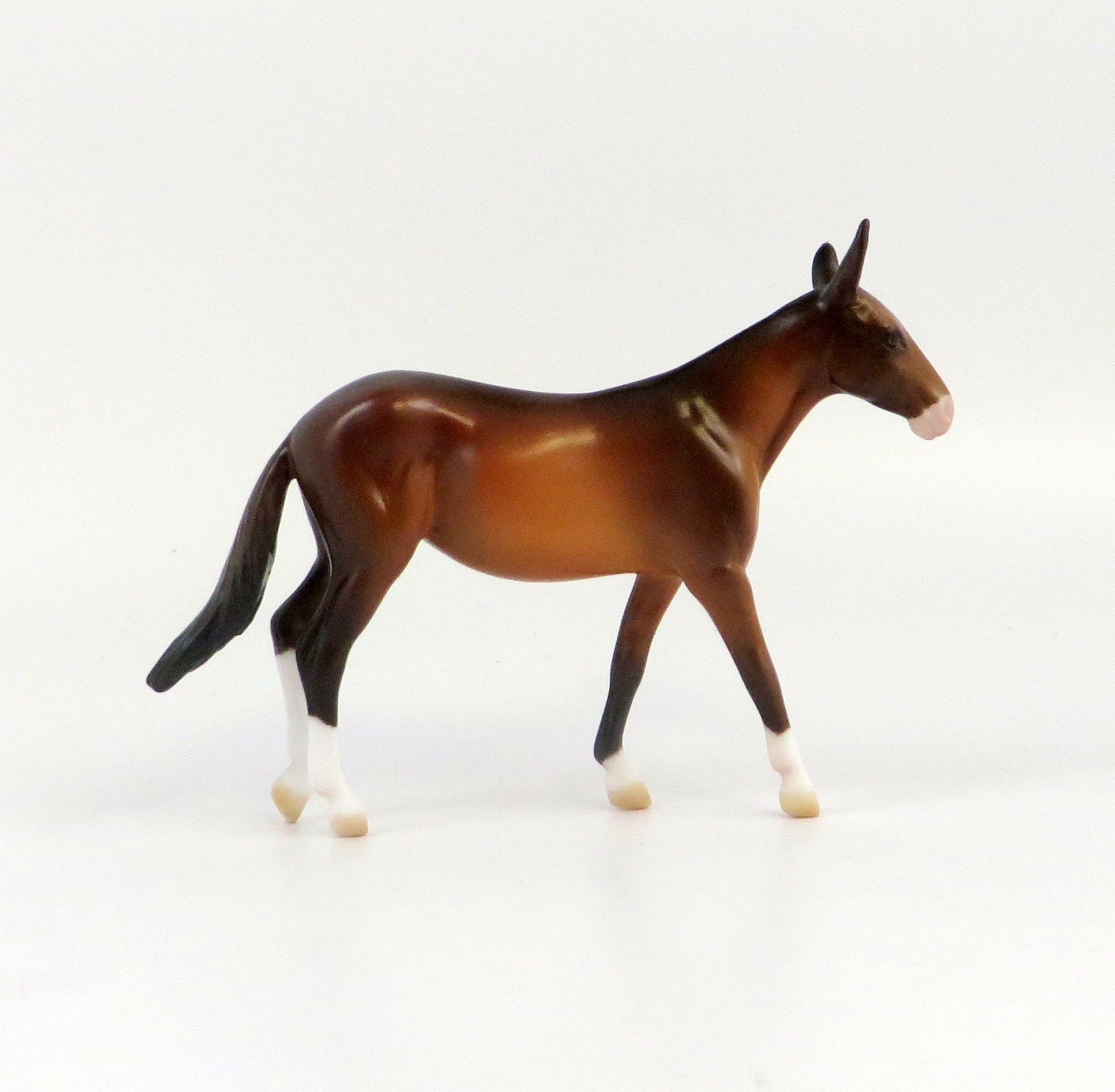 ELENA-OOAK BAY MULE CHIP MODEL HORSE EQ 19