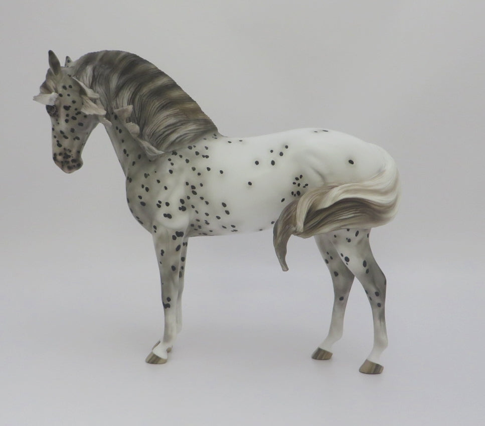 ELLE M'A LARGUE- OOAK BLACK APPALOOSA ANDALUSIAN BY SHERYL LEISURE 3/4/20