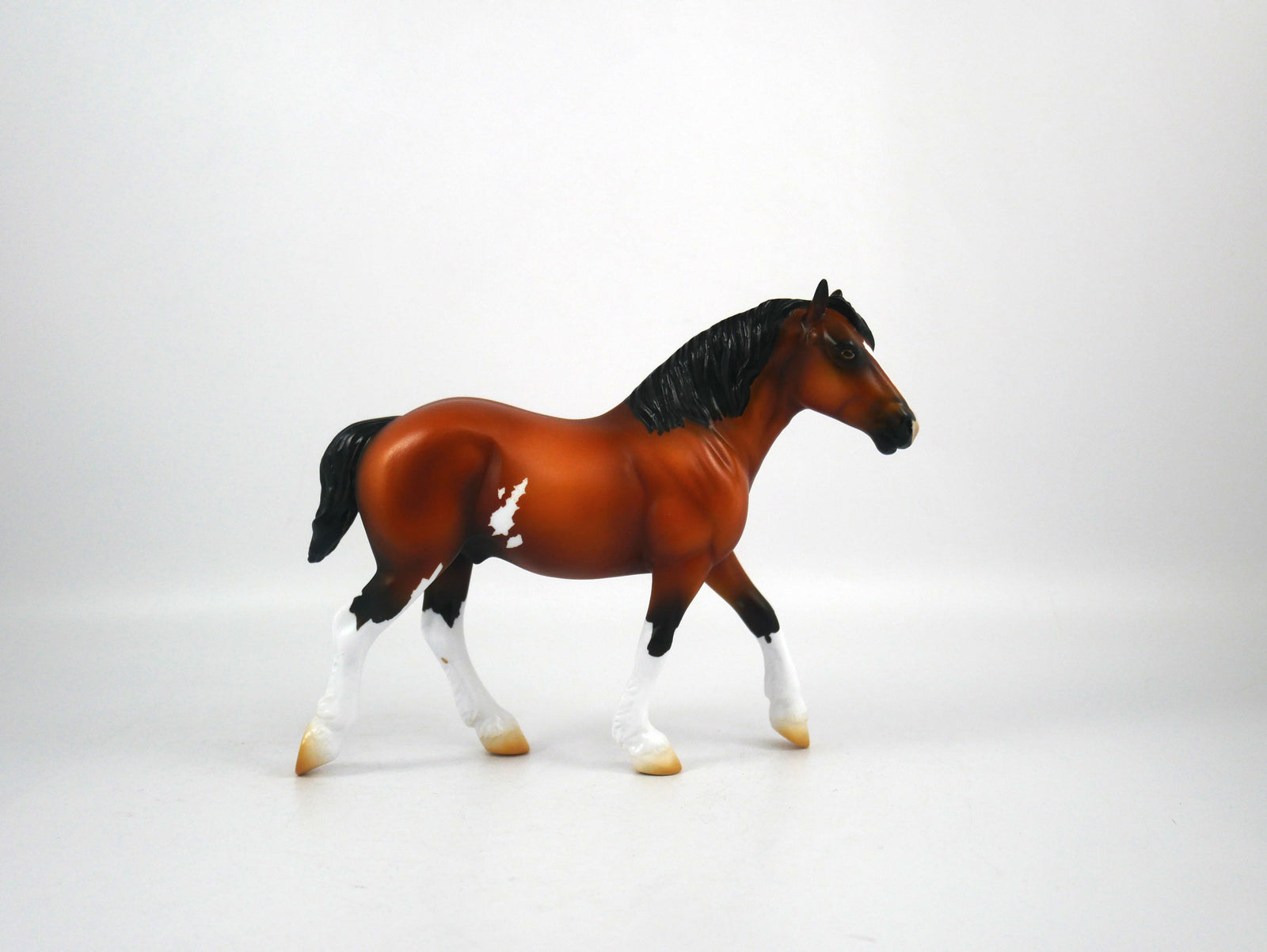 Bye Bye-OOAK Bay Paint Trotting Draft Pebbles Painted By Ellen Robbins 12/30/20