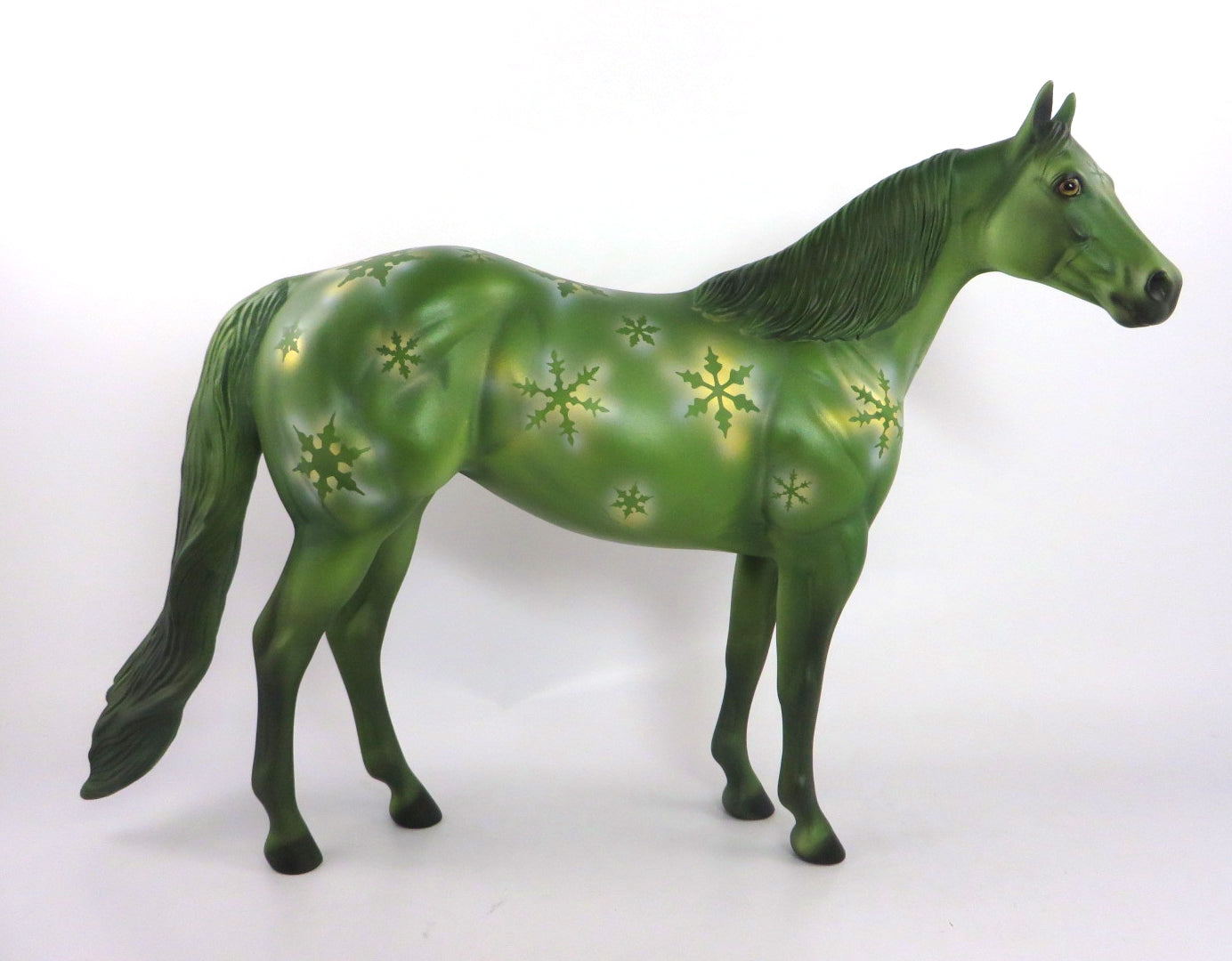 EMERALD - OOAK GREEN SNOWFLAKE CHRISTMAS  DECORATOR BY DAWN QUICK WHS19