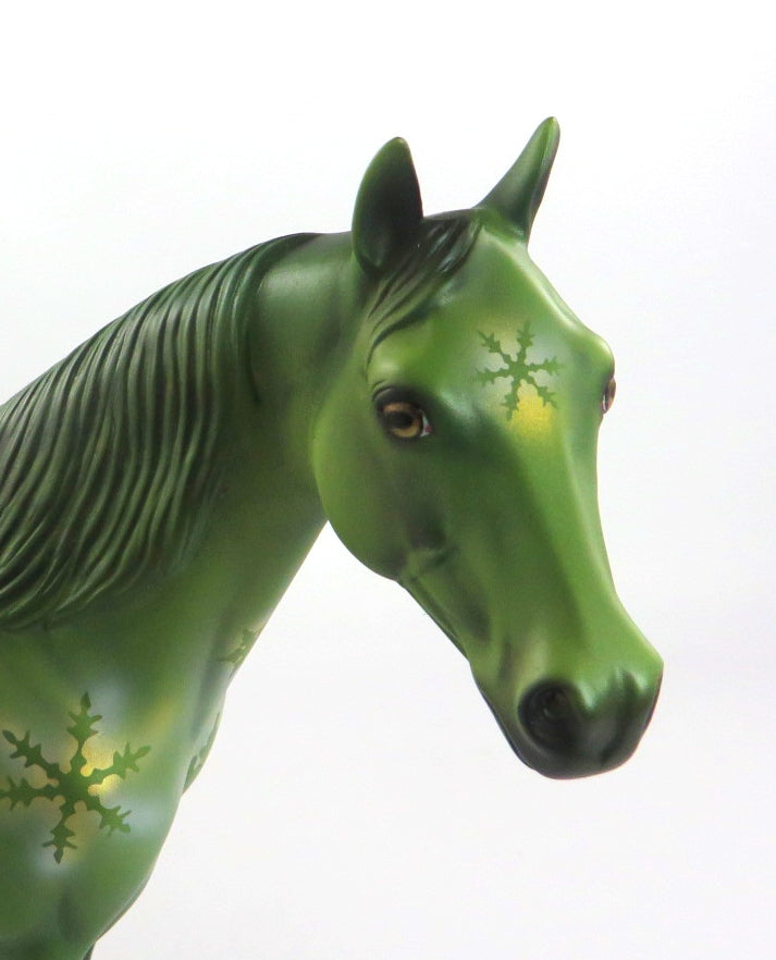 EMERALD - OOAK GREEN SNOWFLAKE CHRISTMAS  DECORATOR BY DAWN QUICK WHS19