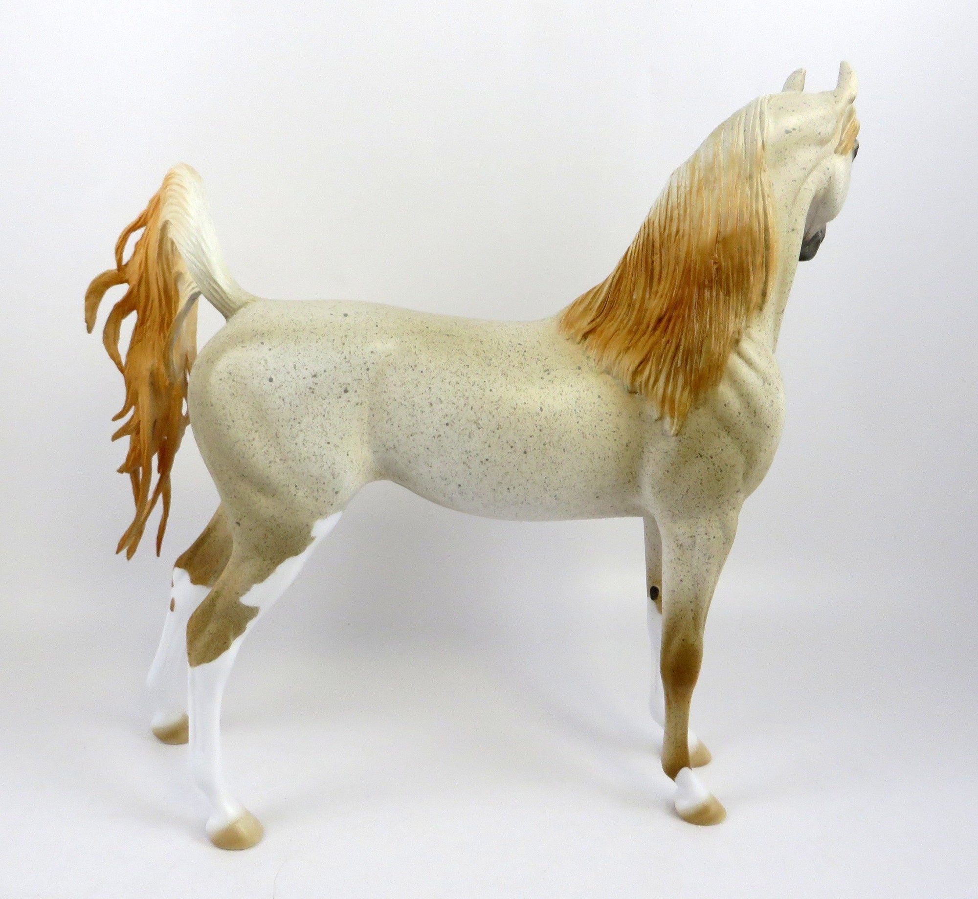 EUDES-OOAK FLEA BIT CHESTNUT ARABIAN MODEL HORSE EQ 19