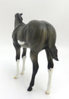 EVART-OOAK GRULLA ROAN PAINT WEANLING MODEL HORSE 5/15